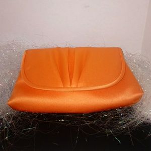 Orange Satin Clutch